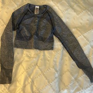 Gymshark cropped active top with open back